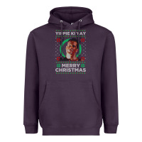 Plum Hot Trend Die Hard Christmas Yippie Ki Yay Heavyweight Hoodie - lanVoArt