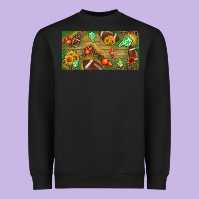 Western Sunflower And American Football License  Plate Heavyweight Sweatshirt Designed By Bundleandbundleshop