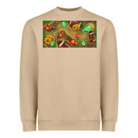 Mushroom western sunflower and american football license  plate Heavyweight Sweatshirt - BundleAndBundleShop