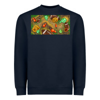Navy western sunflower and american football license  plate Heavyweight Sweatshirt - BundleAndBundleShop