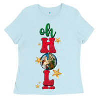Baby Blue oh holy night Ladies Tee - BarkalooDesign