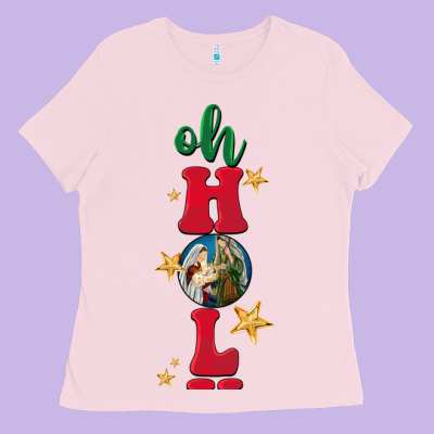 Oh Holy Night Ladies Tee Designed By Barkaloodesign