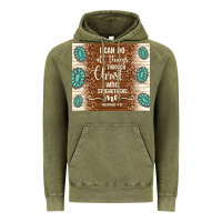 Vintage Olive i can do all things through christ who strengthens Vintage Hoodie - TumblerDesignByShophia