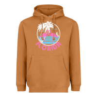 Meerkat Hot Trend Florida Pink Flamingo Heart 80S Retro Vintage Style Heavyweight Hoodie - lanVoArt