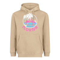 Mushroom Hot Trend Florida Pink Flamingo Heart 80S Retro Vintage Style Heavyweight Hoodie - lanVoArt