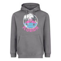 Storm Hot Trend Florida Pink Flamingo Heart 80S Retro Vintage Style Heavyweight Hoodie - lanVoArt
