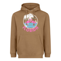 Toasted Coconut Hot Trend Florida Pink Flamingo Heart 80S Retro Vintage Style Heavyweight Hoodie - lanVoArt