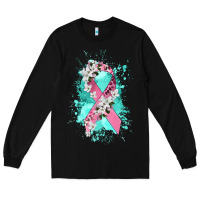 Black cancer ribbon Long Sleeve Tee - CowGirlArtShop