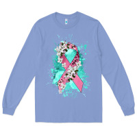 Colony Blue cancer ribbon Long Sleeve Tee - CowGirlArtShop