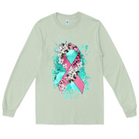Matcha cancer ribbon Long Sleeve Tee - CowGirlArtShop