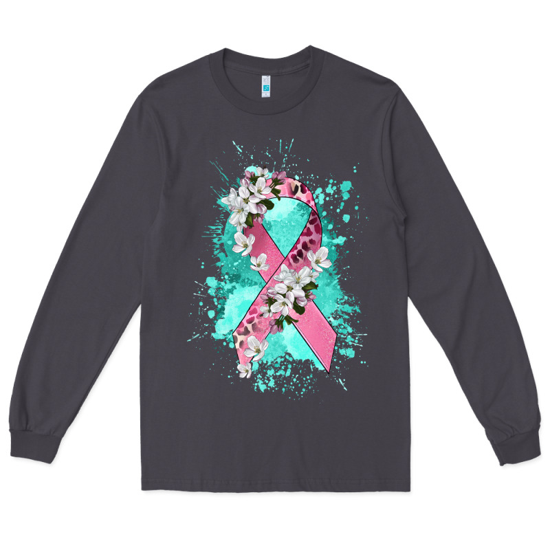 Cancer Ribbon Long Sleeve Tee by CowGirlArtShop | Teevron