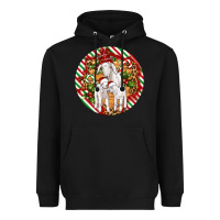 Black christmas goat family ornament Heavyweight Hoodie - Artiststas