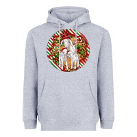 Heather Grey christmas goat family ornament Heavyweight Hoodie - Artiststas
