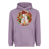 Lavender christmas goat family ornament Heavyweight Hoodie - Artiststas