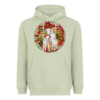 Matcha christmas goat family ornament Heavyweight Hoodie - Artiststas