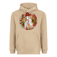 Mushroom christmas goat family ornament Heavyweight Hoodie - Artiststas