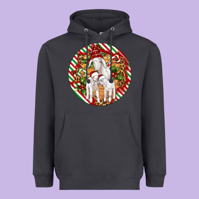 Christmas Goat Family Ornament Heavyweight Hoodie Designed By Artiststas