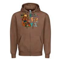Chestnut happy fall y all Zipper Hoodie - CowhideDigitalArt