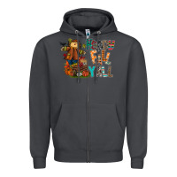 Smoke happy fall y all Zipper Hoodie - CowhideDigitalArt