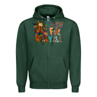 Sports Green happy fall y all Zipper Hoodie - CowhideDigitalArt