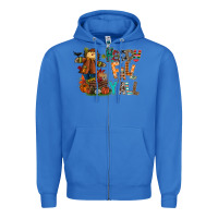 True Royal happy fall y all Zipper Hoodie - CowhideDigitalArt