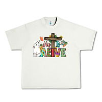 Pistachio He is alive Easter Day Urban Heavy Tee - HowdyJamesFarm
