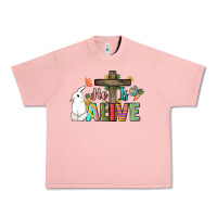 Salmon He is alive Easter Day Urban Heavy Tee - HowdyJamesFarm