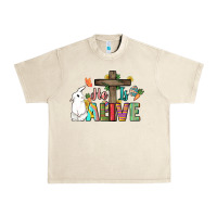 Sandshell He is alive Easter Day Urban Heavy Tee - HowdyJamesFarm