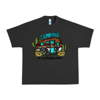 Pigment Black camping is my happy place2 Urban Heavy Tee - JahusDesignShop