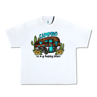 White camping is my happy place2 Urban Heavy Tee - JahusDesignShop