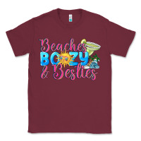 Burgundy Beaches boozy besties Summer Classic Tee - NancyCooperArtShop