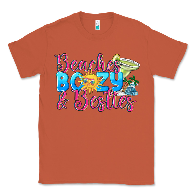 Beaches Boozy Besties Summer Classic Tee by NancyCooperArtShop | Teevron