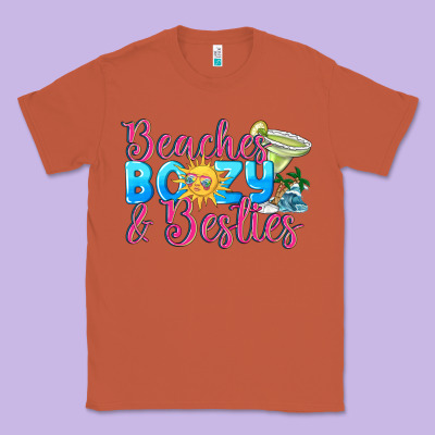Beaches Boozy Besties Summer Classic Tee Designed By Nancycooperartshop