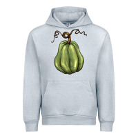 Heather Grey gourd green pumpkin Urban Hoodie - BarkalooDesign