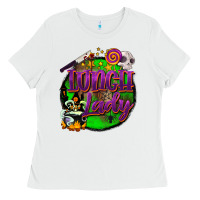 White halloween lunch lady Ladies Tee - BarkalooDesign