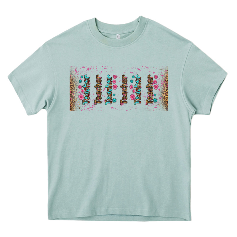 Teacher Gemstone And Pink Flower Libbey Glass Heavy Core Tee by BundleAndBundleShop | Teevron