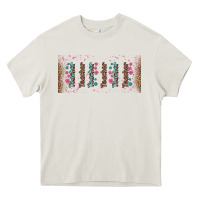 Cream teacher gemstone and pink flower libbey glass Heavy Core Tee - BundleAndBundleShop