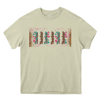 Mossy teacher gemstone and pink flower libbey glass Heavy Core Tee - BundleAndBundleShop