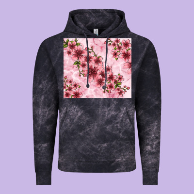 Hibiscus Flowers With Glitter Vintage Hoodie Designed By Tumblerdesignbyshophia