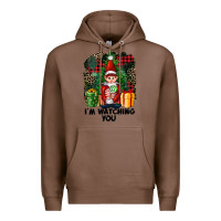 Chestnut I'm Watching You Elf Premium Hoodie - FaDigitalArtStudio