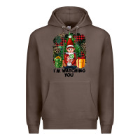 Coffee I'm Watching You Elf Premium Hoodie - FaDigitalArtStudio