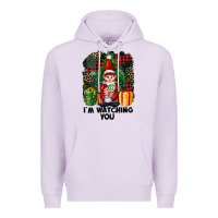 Lilac I'm Watching You Elf Premium Hoodie - FaDigitalArtStudio