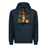 Navy I'm Watching You Elf Premium Hoodie - FaDigitalArtStudio