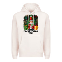 Pale Pink I'm Watching You Elf Premium Hoodie - FaDigitalArtStudio