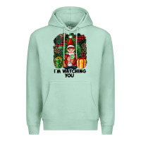 Seafoam I'm Watching You Elf Premium Hoodie - FaDigitalArtStudio