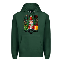Sports Green I'm Watching You Elf Premium Hoodie - FaDigitalArtStudio