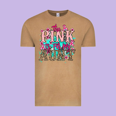 The Pink Is For My Aunt Cancer Awareness Vintage Tee Designed By Howdyjamesfarm
