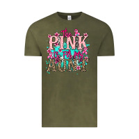 Vintage Olive The pink is for my Aunt Cancer Awareness Vintage Tee - HowdyJamesFarm