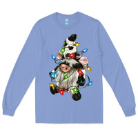 Colony Blue christmas cow gnome Long Sleeve Tee - CowGirlArtShop