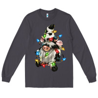 Smoke christmas cow gnome Long Sleeve Tee - CowGirlArtShop